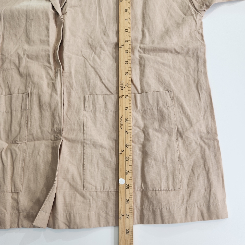 Eileen Fisher Women's Size XL Oversized jacket Tan Organic Cotton Blend 01 - Picture 10 of 12